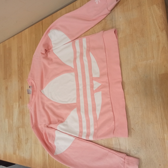 adidas Sweaters - Adidas Pink and White Sweatshirt